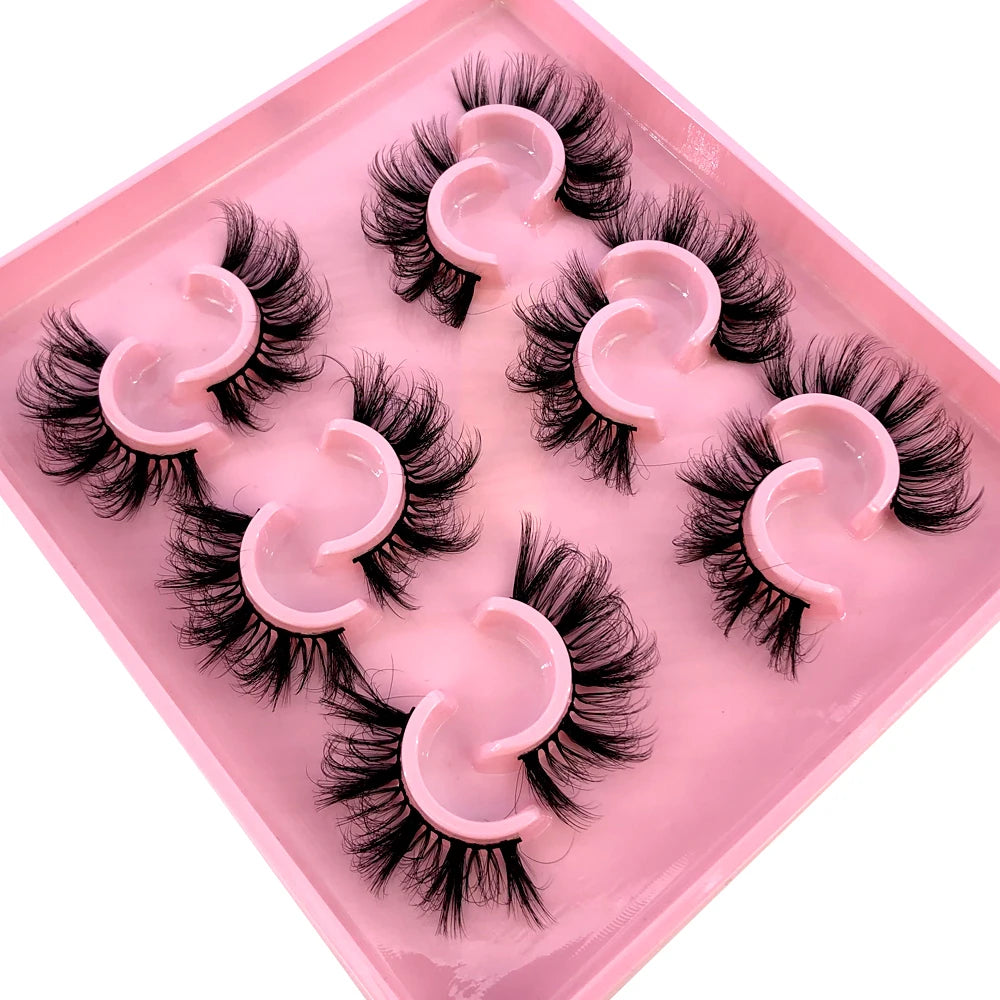 Cat Eye Lashes Realistic Messy Mink Eyelashes Natural long Full Strip Lashes Winged End Eye Elongated Fake Lashes Soft Eyelashes