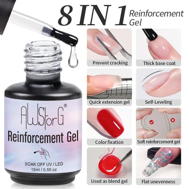 NEW Stain Resistant Gel Top Coat Gel Nail Polish UV Diamond Topcoat No Wipe Sealer Gel Finish Manicure Nail Art Salon Quality
