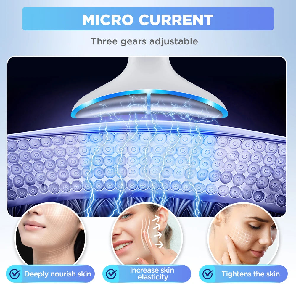 3 Massage Modes Microcurrent Neck Beauty Device Face Lifting Firming Massage Neck Beauty Instrument Tighten Skin Care Tool
