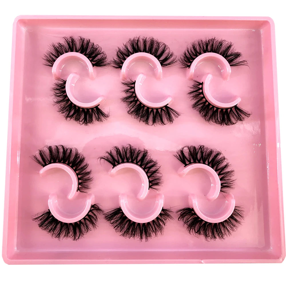Cat Eye Lashes Realistic Messy Mink Eyelashes Natural long Full Strip Lashes Winged End Eye Elongated Fake Lashes Soft Eyelashes