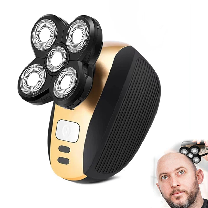 New Six Head Household Electric Hair Clipper, Bald Head, USB Charging, Large Capacity, Suitable for Facial Shaving