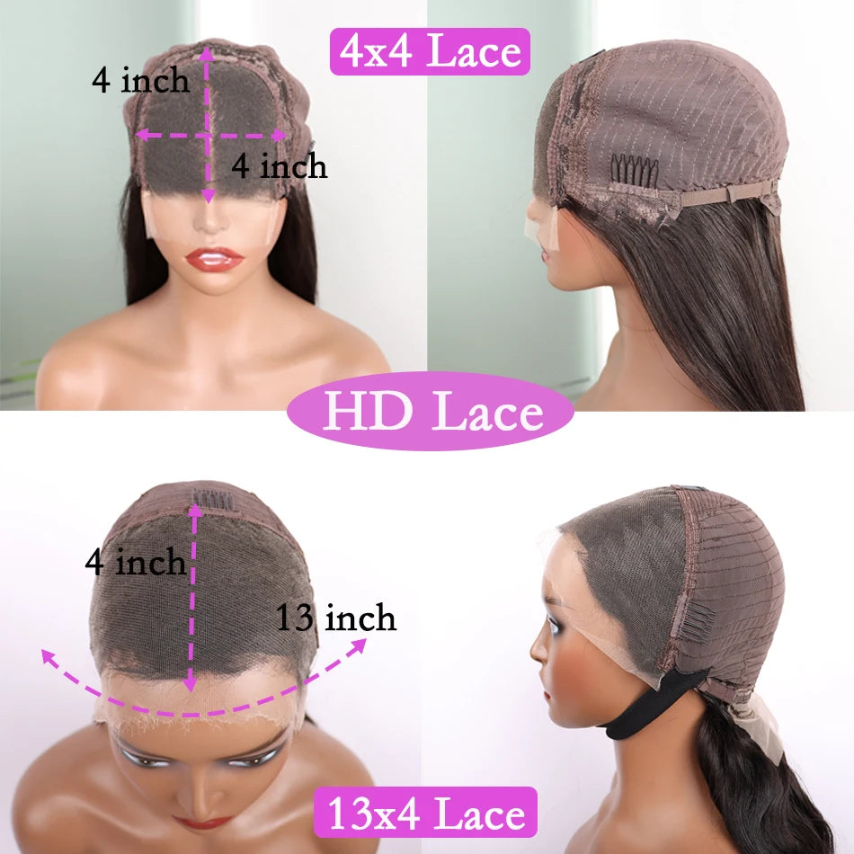 Super Double Drawn Human Hair Wigs HD Lace Body Wave 13x4 Lace Frontal Wig 200 250% Density Vietnamese Raw Virgin Hair For Women