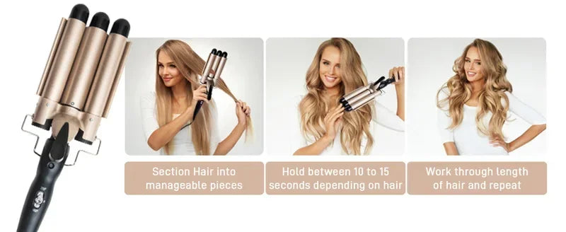 Professional Hair Curling Iron Ceramic Triple Barrel Hair Curler Irons Hair Wave Waver Styling Tools Hair Styling Appliances