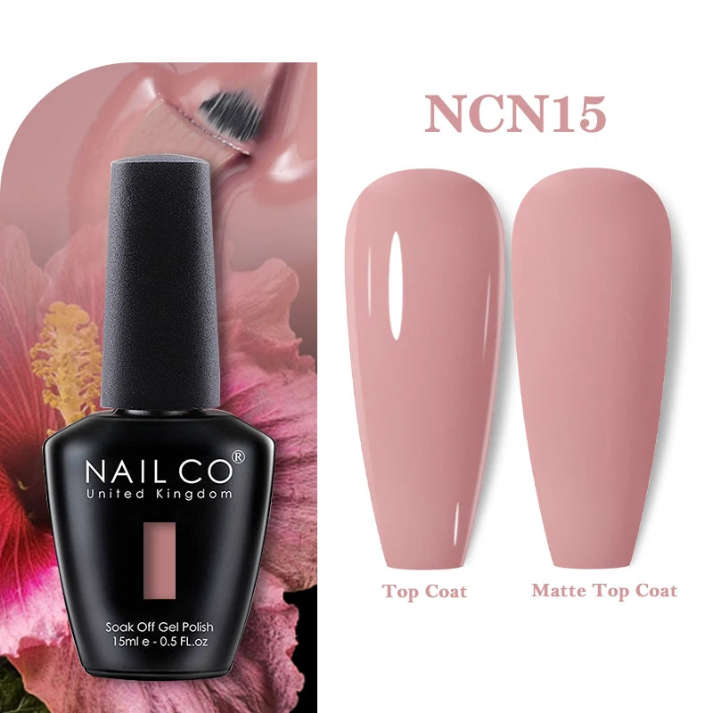 NAILCO 15ML Top coat Base coat Gel nail polish nails art Semi Permanent Lacquer Varnish Hybrid nail supplies for professionals