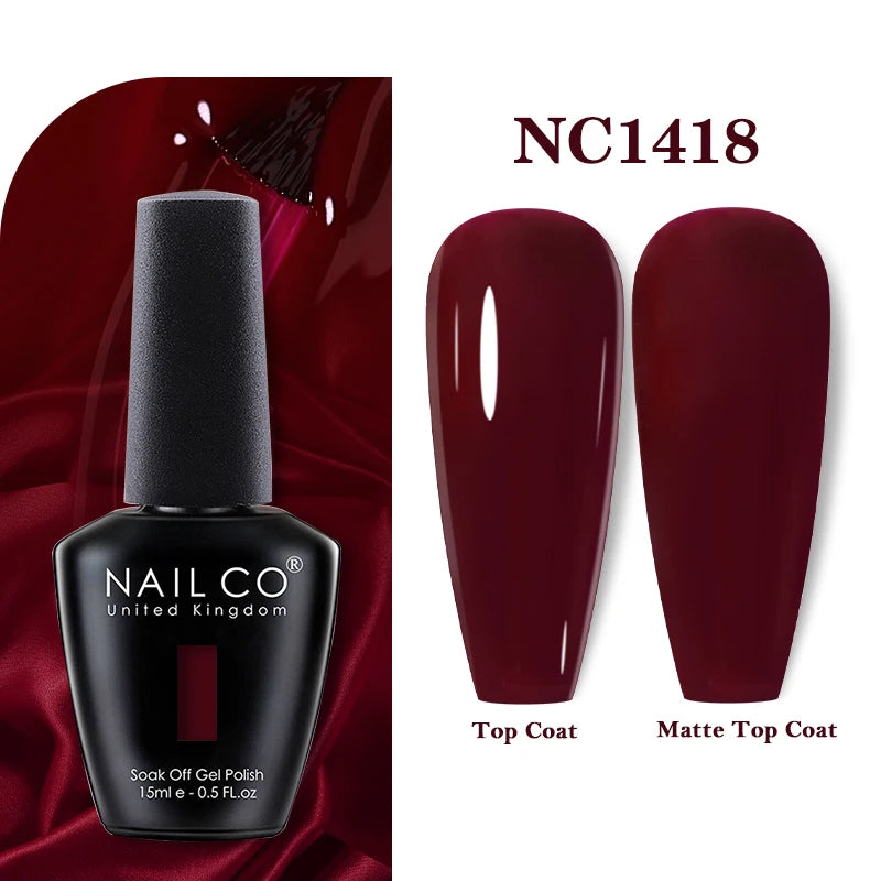NAILCO 283Colors Gel Nail Polish Top Base Vernis Semi Permanent UV Gel Varnish Nails Art Varnish Hybrid Manicure