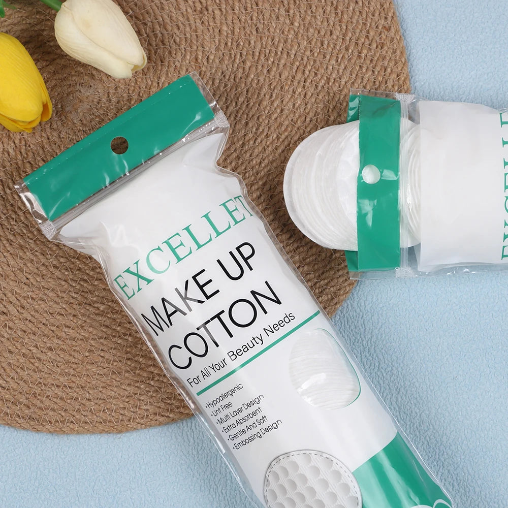 100/200/300/500Pcs/Pack Cotton Rounds Cosmetic Cotton Pads Round Ultra Soft  for Makeup Removal Skin Care Facial Cleaning