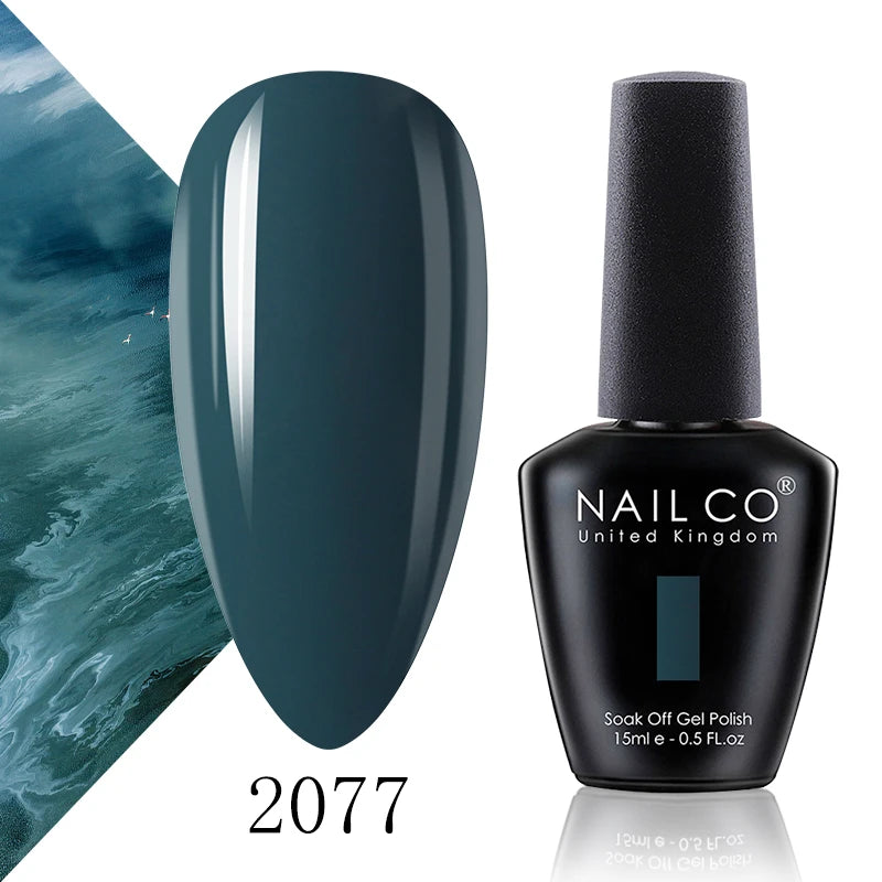 NAILCO 15ml Blue Gel Polish UV Gel Polish Varnish Hybrid DIY Nails For DIY Manicure Semi Permanent Soak Off LED Gel Nail Polish
