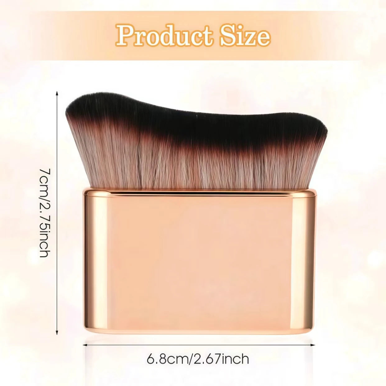 1 Foundation Brush Rose Gold Tanning Mixed Brush Foundation, Blush, Eye Shadow, Bronze, Facial and Neck Foundation Brush High and Low Foundation Brush