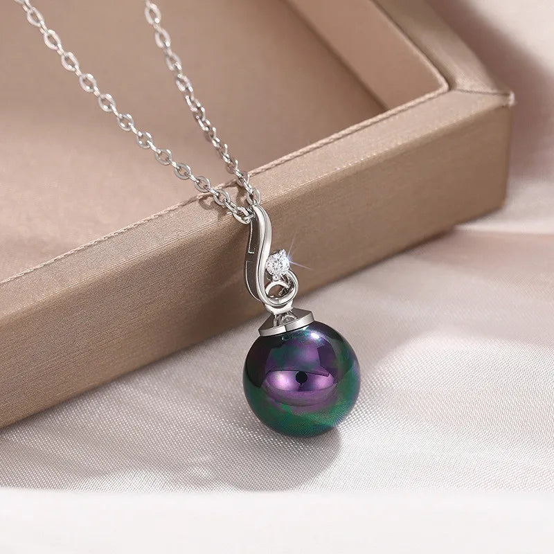 925 Sterling Silver Pearl Pendant Necklace Women for Wedding Luxury Elegant Lady Accessories Gift Fashion Jewelry