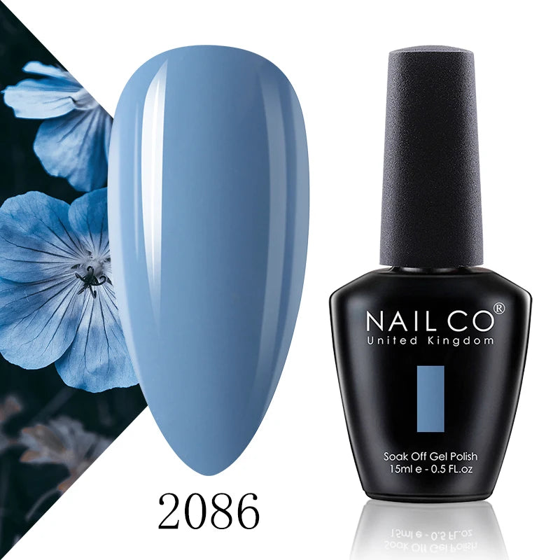 NAILCO 15ml Blue Gel Polish UV Gel Polish Varnish Hybrid DIY Nails For DIY Manicure Semi Permanent Soak Off LED Gel Nail Polish