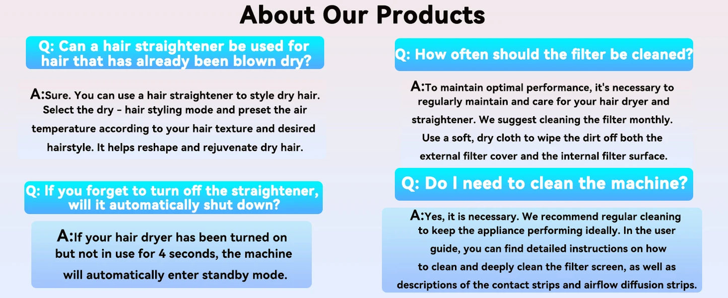 2-in-1 Hair Straightener & Dryer Combo with Smart Temperature Control and Digital LCD Display - Quick Styling for Home & Salon