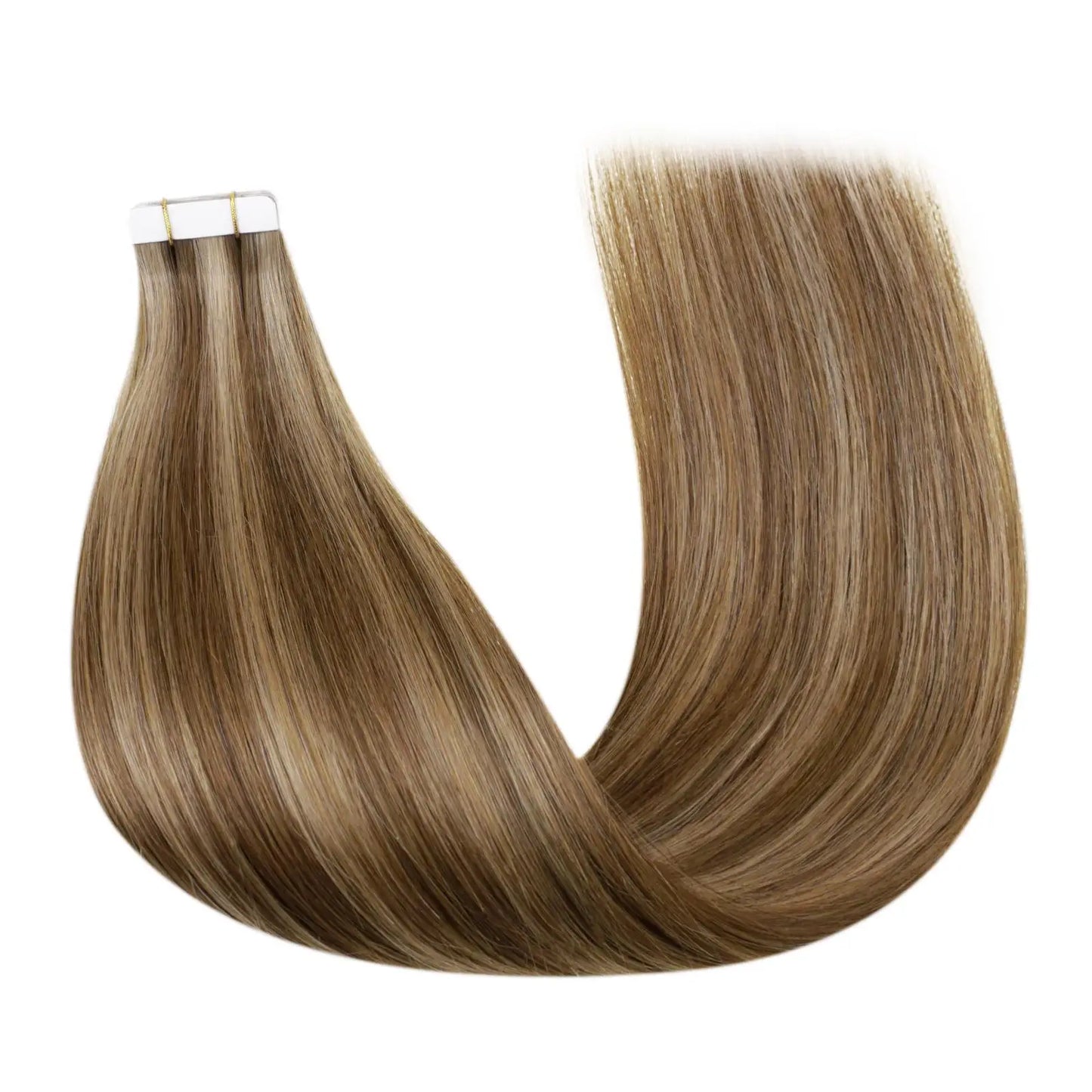 Laavoo Remy Tape in Hair Extensions 100% Real Human Hair Straight Natural 12-24inch 20pcs&40pcs Double Sided PU Skin Weft Hair