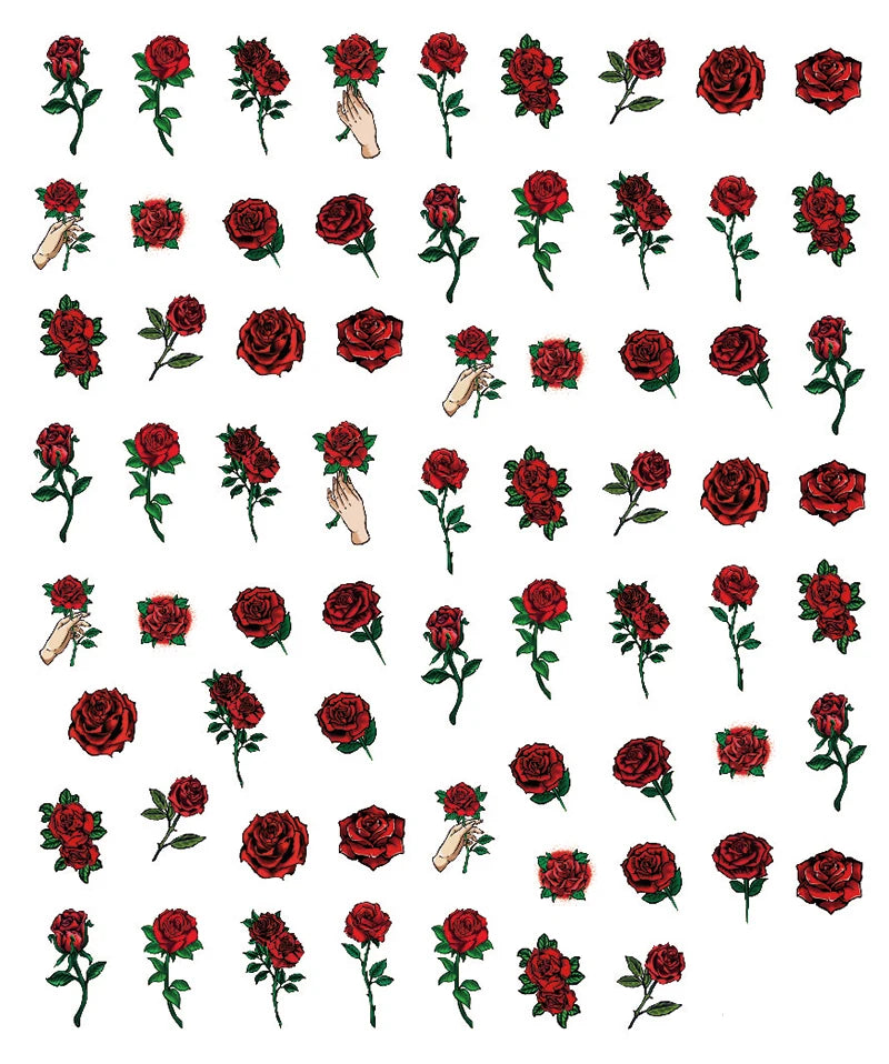 3d Pink Hearts Balloon Valentine Day Love Letters Nail Art Stickers Adhesive Sliders Nail Decals Decoration Manicure Accessories