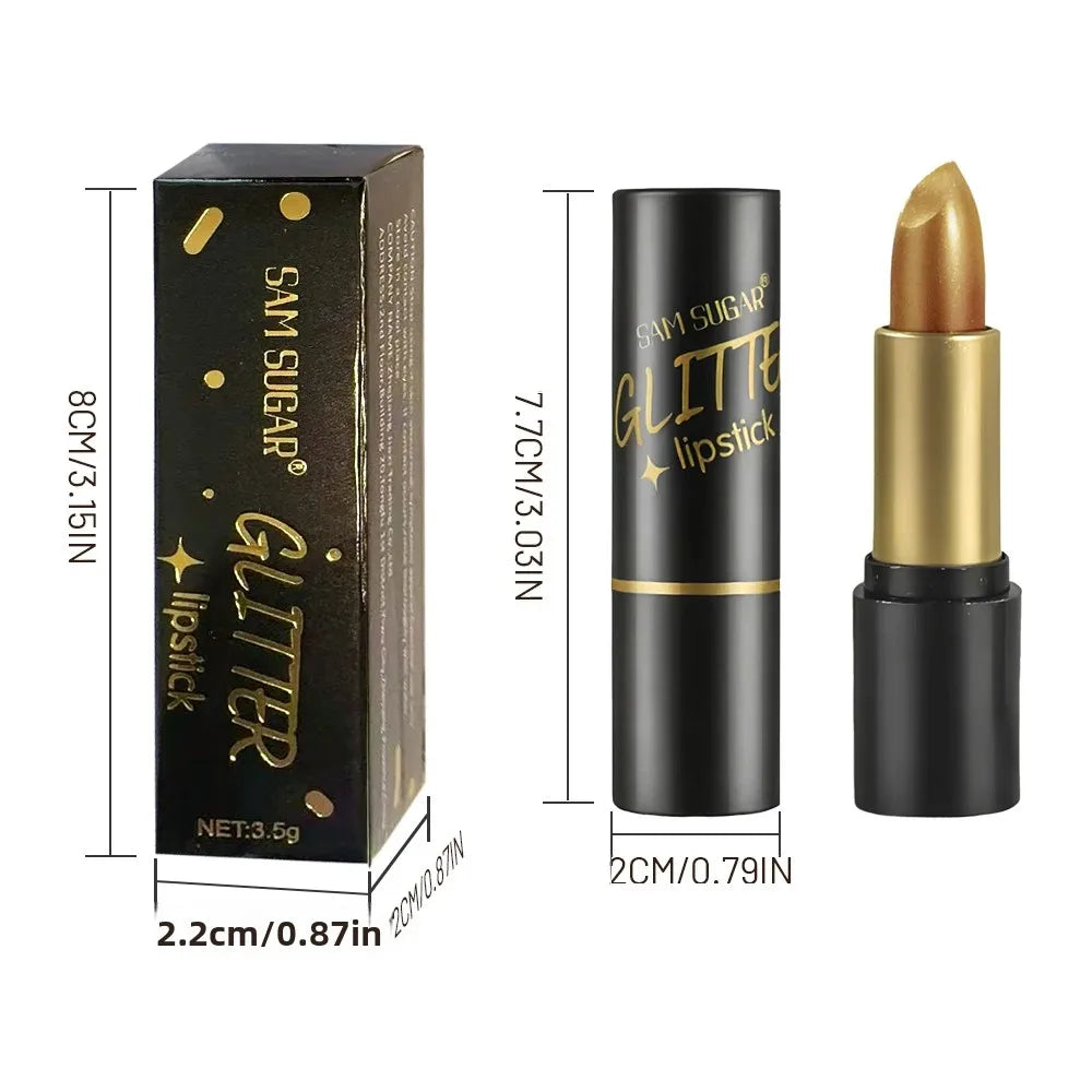 Shimmer Lipstick Moisturizing Long Lasting Waterproof Non Transfer Pearlescent Glossy Lip Gloss