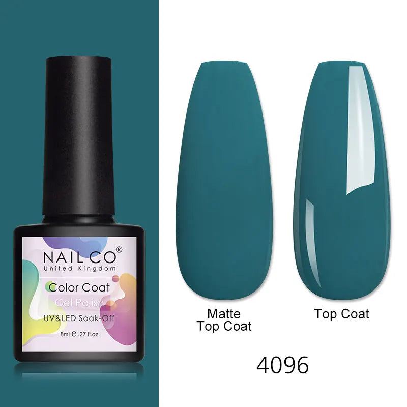 NAILCO 8ml Pink Red Colors Gel Nail Polish Nail Art Varnishes Gel Lacquer Coat LED Nails Manicure Design UV Gel Varnish Soak Off