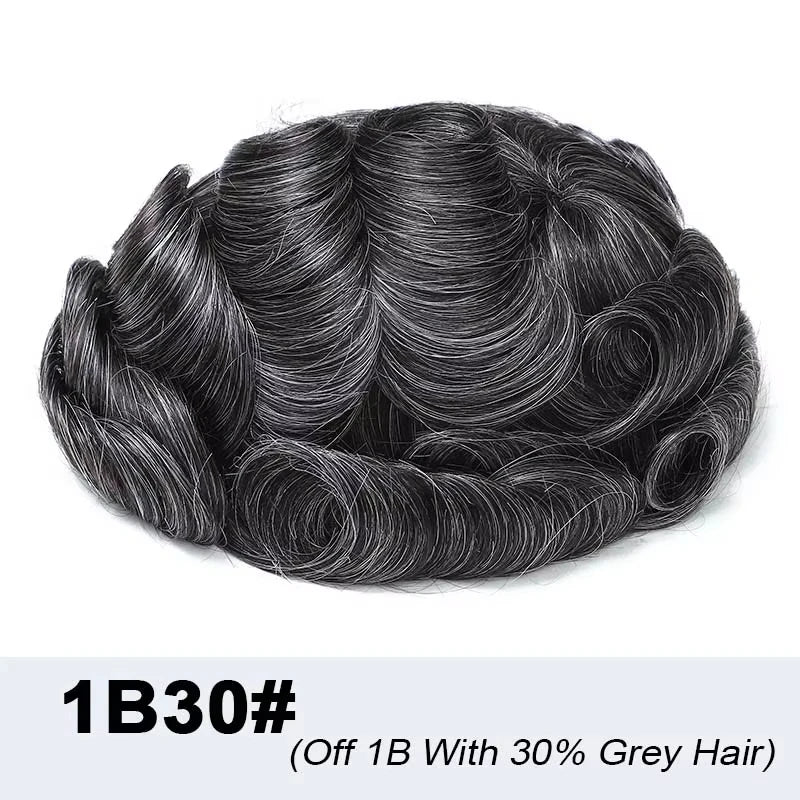 Toupee For Men Ultra-Thin Skin Microskin Male Hair Prosthesis Premier Toupee for Men Men's Wig 100% Natural Human Hair