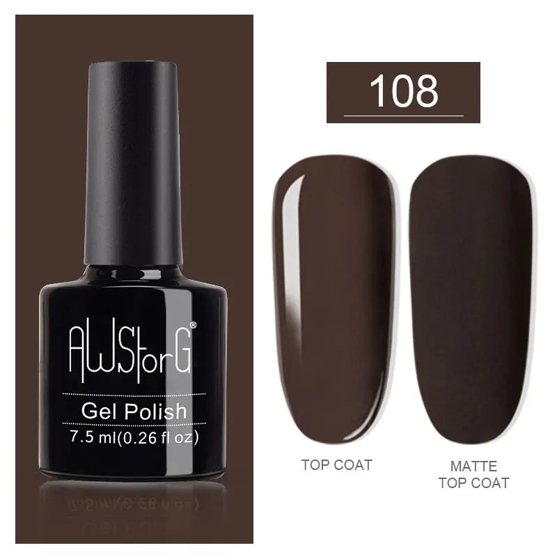 7.5ml Red Glitter Gel Nail Polish Crystal Semi Permanent Soak Off UV Gel Varnish Nail Art Manicure Base Matte Top Coat Vernis