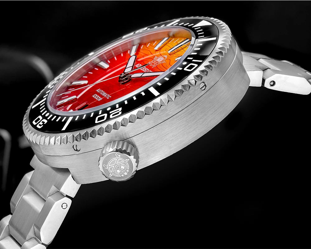 ADDIESDIVE AD2526 Automatic Mechanical Dive Watch Japan 8215 1000M Water Resistant Sapphire Double Dome Ceramic Bezel BGW9