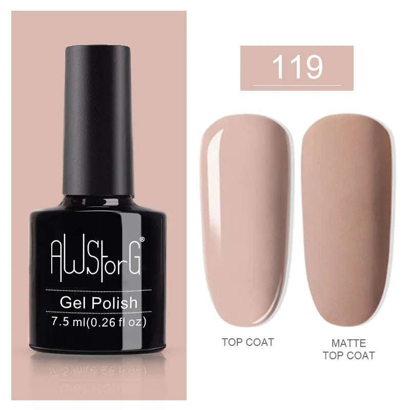 7.5ml Red Glitter Gel Nail Polish Crystal Semi Permanent Soak Off UV Gel Varnish Nail Art Manicure Base Matte Top Coat Vernis