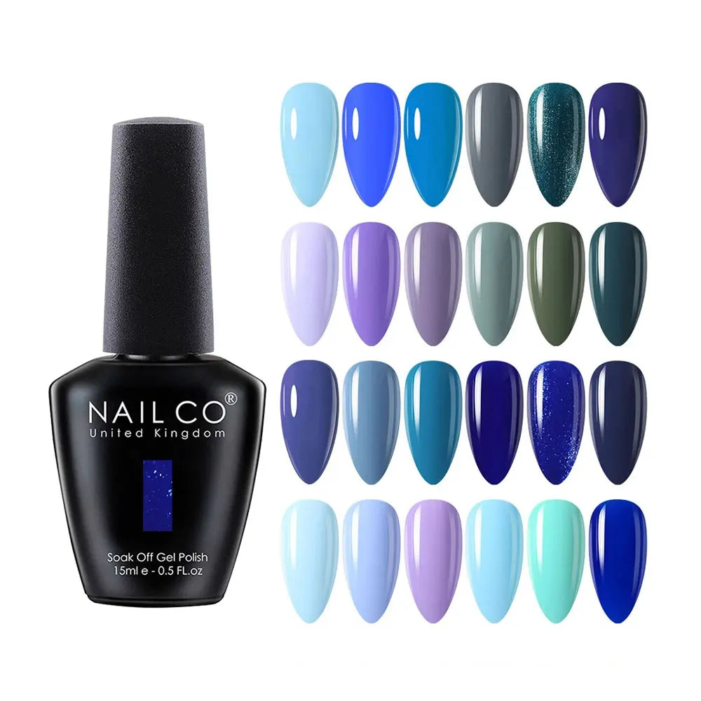 NAILCO 15ml Blue Gel Polish UV Gel Polish Varnish Hybrid DIY Nails For DIY Manicure Semi Permanent Soak Off LED Gel Nail Polish