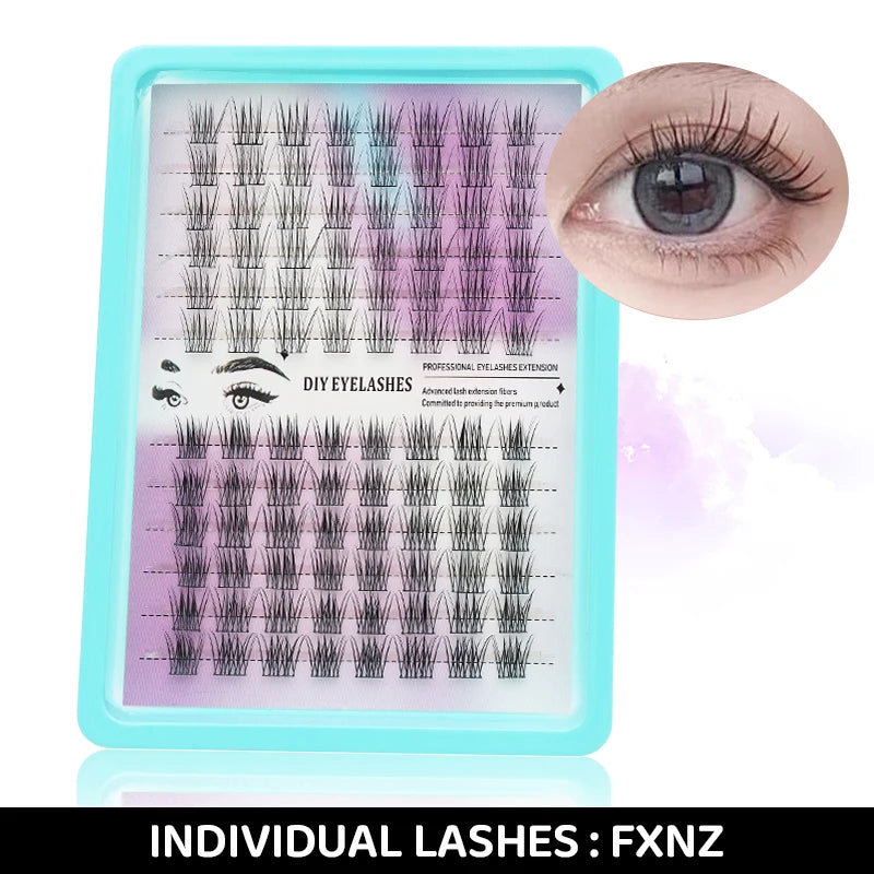 DINGSEN Eyelashes Cluster Soft Individual Lashes Eyelashes Extensions Volume DIY Eyelashes Kit Thick Cluster Eyelash Makeup