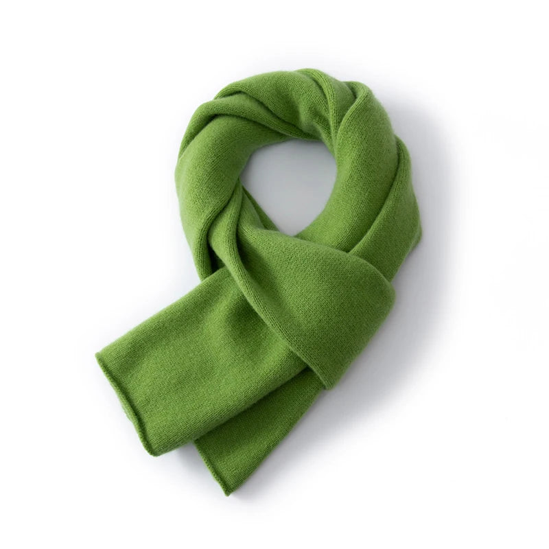 100% Wool Winter Scarf - Knitted Shawl Wrap