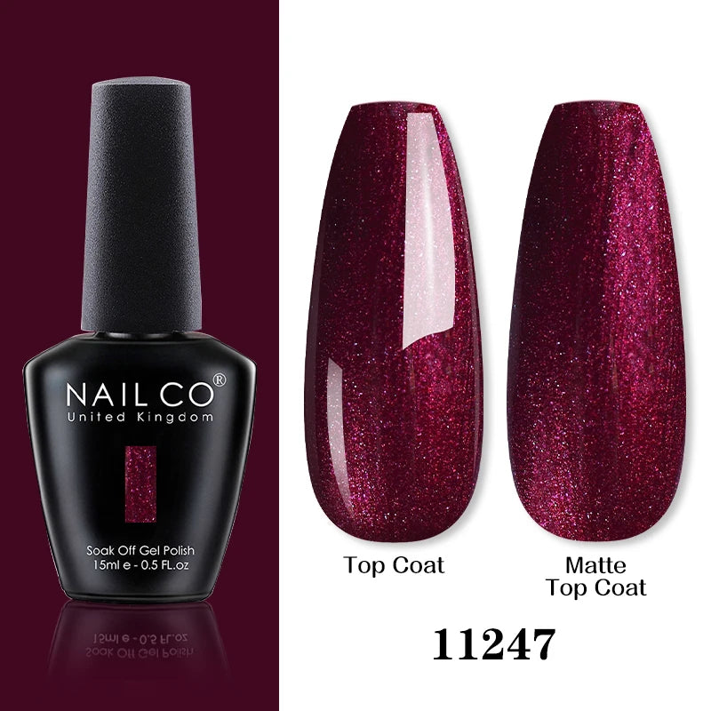 NAILCO 15ML Top coat Base coat Gel nail polish nails art Semi Permanent Lacquer Varnish Hybrid nail supplies for professionals