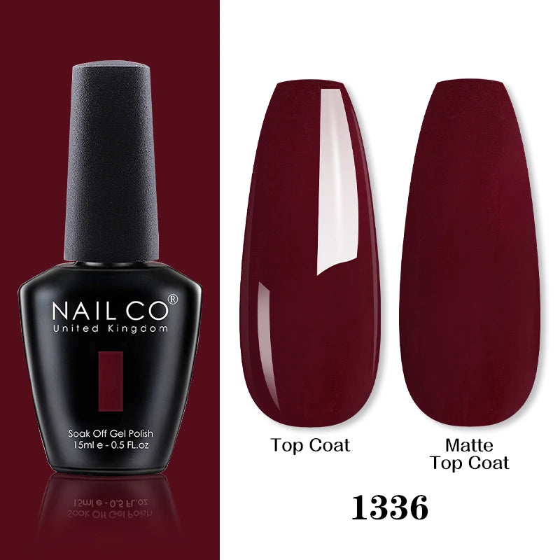NAILCO 15ML Top coat Base coat Gel nail polish nails art Semi Permanent Lacquer Varnish Hybrid nail supplies for professionals