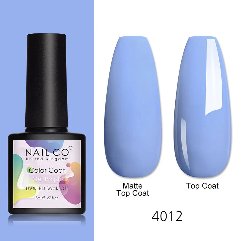 NAILCO 8ml Pink Red Colors Gel Nail Polish Nail Art Varnishes Gel Lacquer Coat LED Nails Manicure Design UV Gel Varnish Soak Off