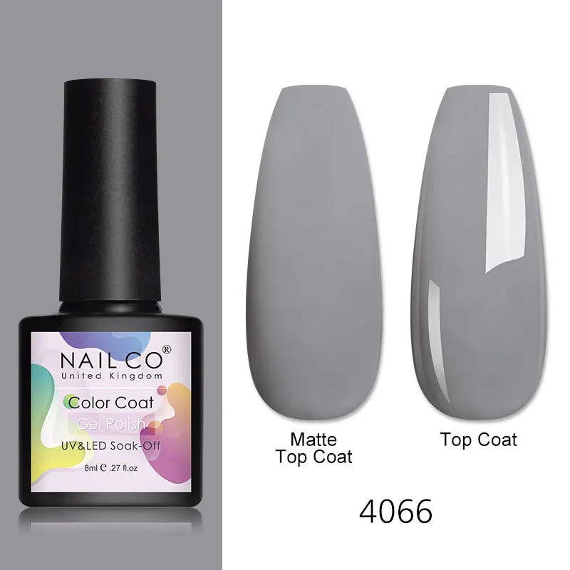 NAILCO 8ml Pink Red Colors Gel Nail Polish Nail Art Varnishes Gel Lacquer Coat LED Nails Manicure Design UV Gel Varnish Soak Off