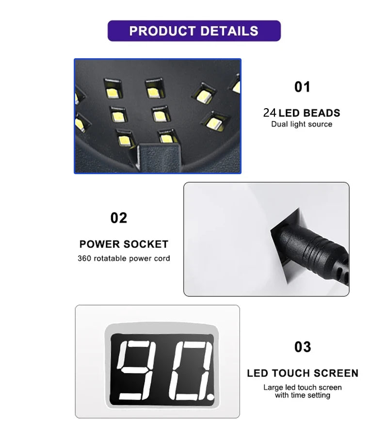 Nail Gel Polish Kit With LED Nail Lamp Semi-Permanent 27 Colors Soak Off Base&Top Coat Varnish Manicure Set For Nails Salon Kit