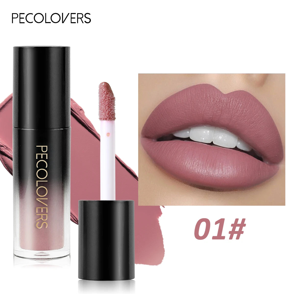 Christmas 1PC Matte Velvet Liquid Lipstick - Non-Sticky Waterproof, Ideal Gift
