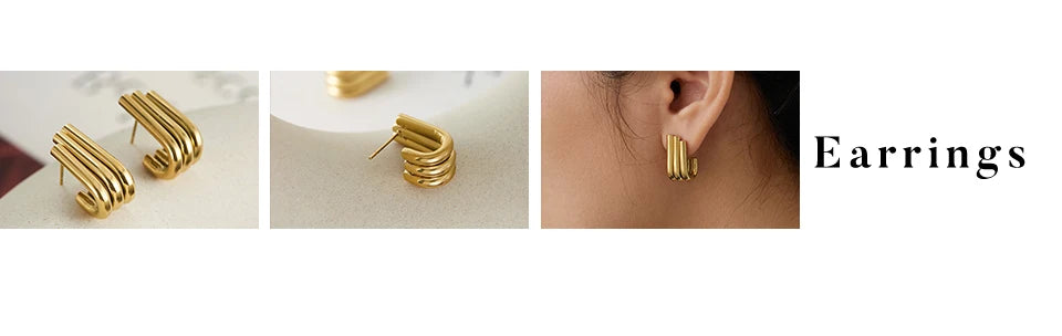 Peri'sbox Anti-Tarnish Fashion 18K Gold Plated Cross Heart Oval Pendant Necklace Creative Design Stainless Steel Women's Jewelry