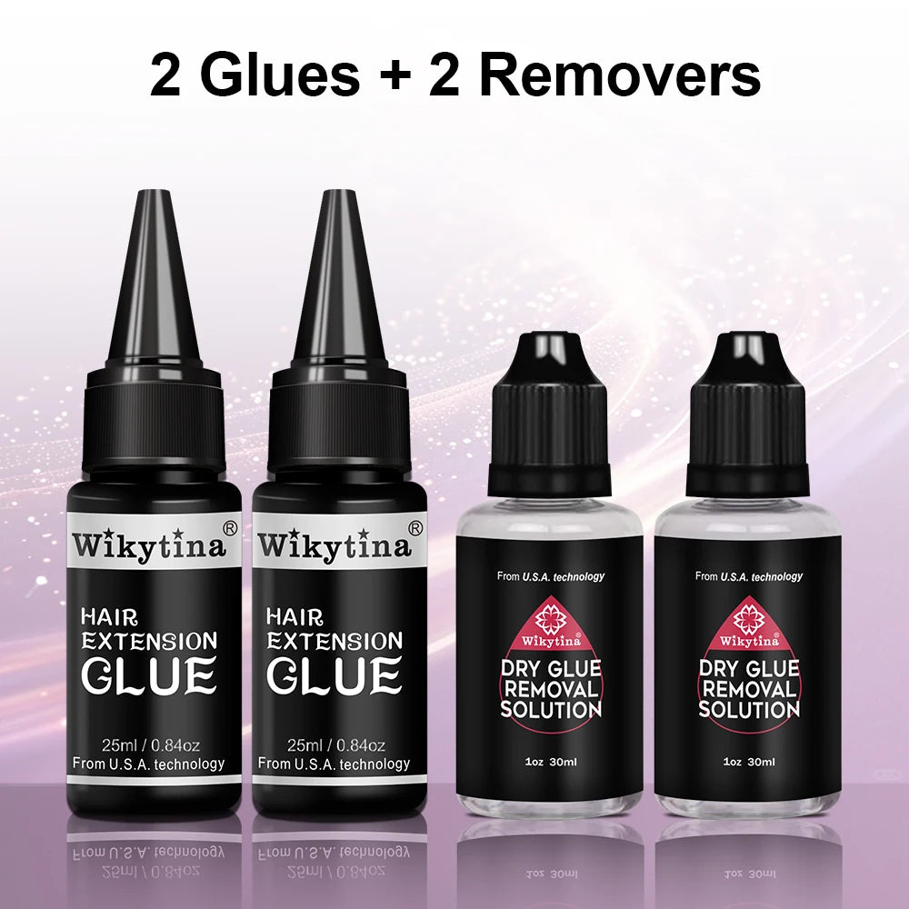 Professional UV Light Hair Extension Kit Complete Tool Set with UV Glue and Remover Machine - High-Quality Salon Styling Tools