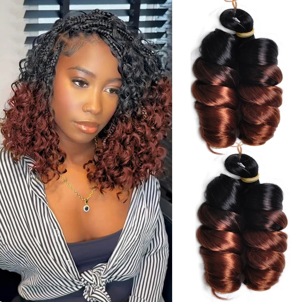 12 Inch French Loose Curly Braiding Hair - Pre-Stretched Crochet Extensions
