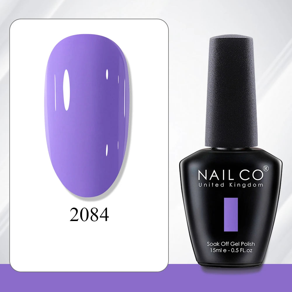 NAILCO 15ml Gel Polish Hema TPO Free Nail Art Semi Permanent UV Varnish Gel Manicure Top Coat Hybrid Gel Glue Nails Supply Ongle