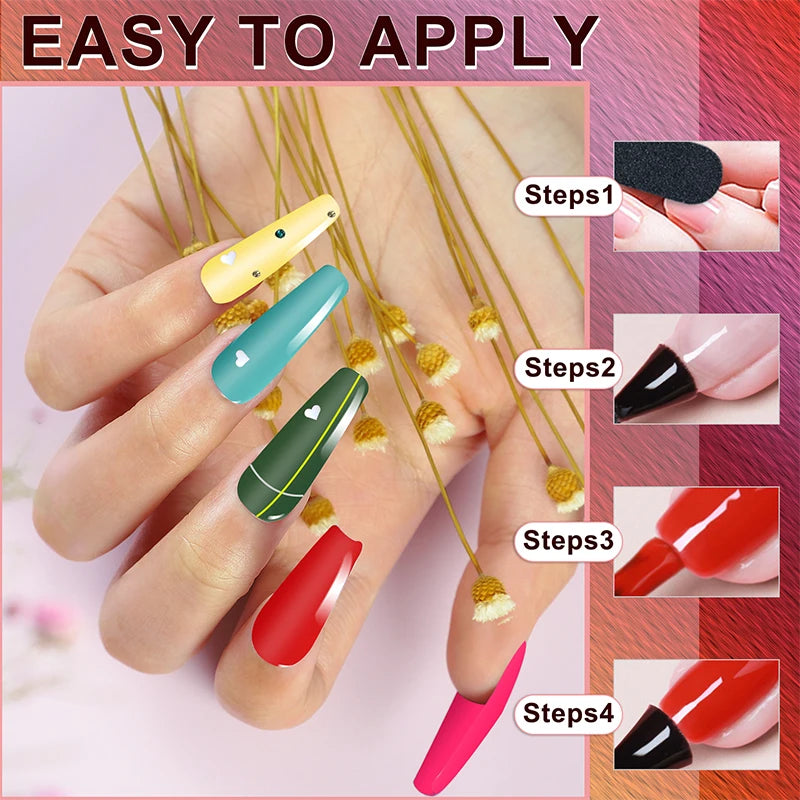 Nail Gel Polish Kit With LED Nail Lamp Semi-Permanent 27 Colors Soak Off Base&Top Coat Varnish Manicure Set For Nails Salon Kit