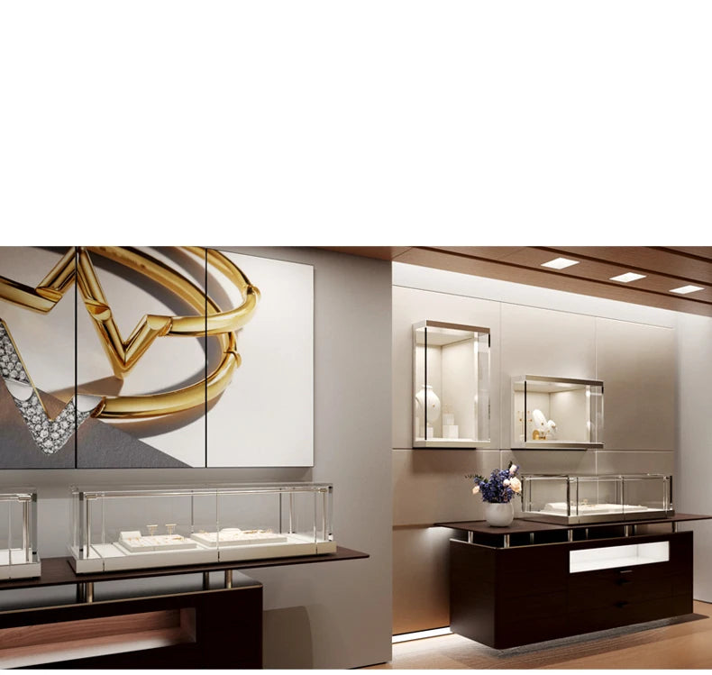 Oirlv Fashion Microfiber Jewelry Display Organizer Props Ring Pendant Necklace Holder Jewelry Rack Display Stand Sets Showcase