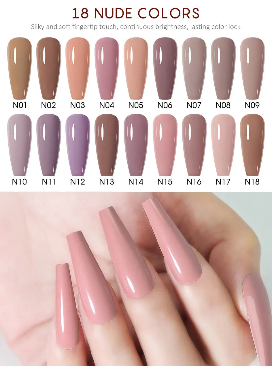 NAILCO 283Colors Gel Nail Polish Top Base Vernis Semi Permanent UV Gel Varnish Nails Art Varnish Hybrid Manicure
