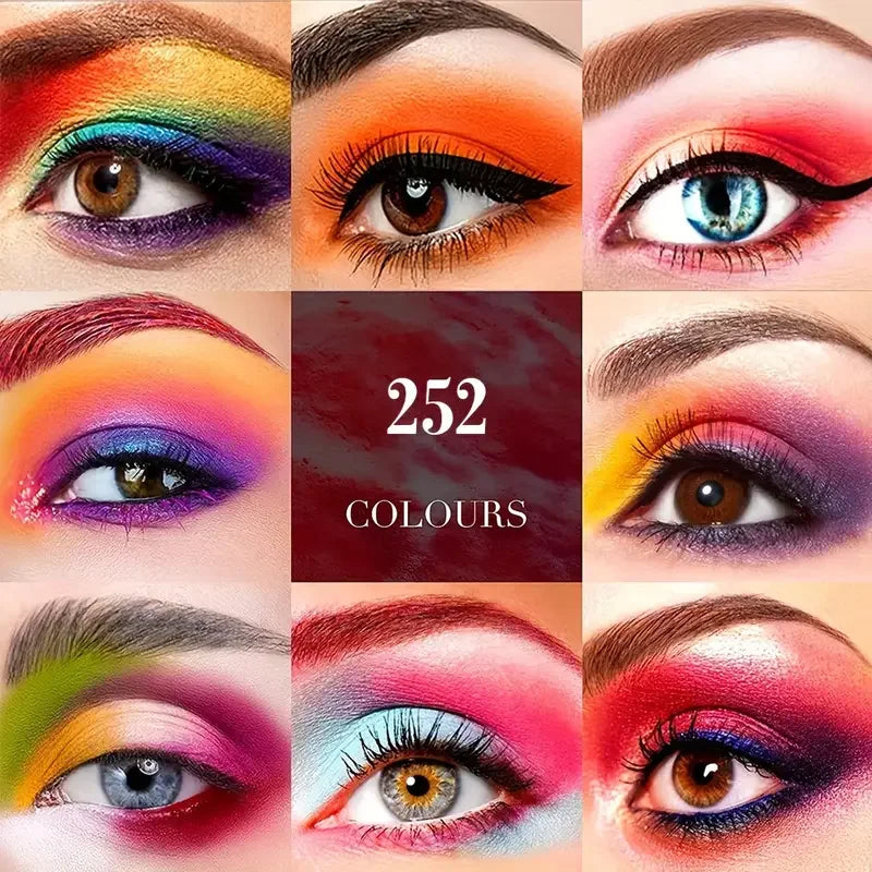 252 Colors EyeShadow Palette Makeup Matte,Shimmer and Metallic Shades Ideal for  All-in-One Eyeshadow Set for versatile Looks