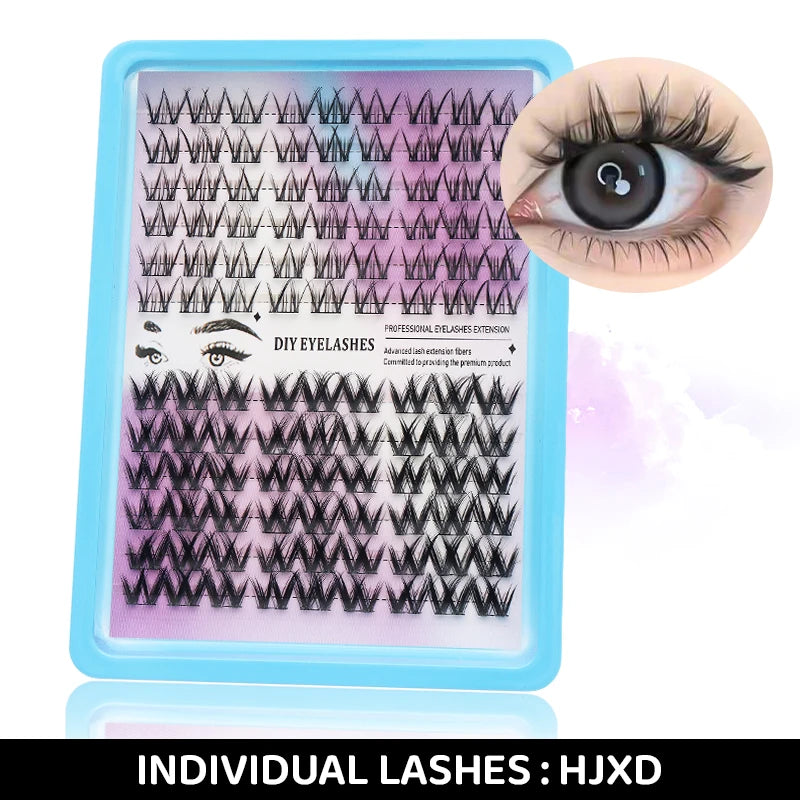 DINGSEN Eyelashes Cluster Soft Individual Lashes Eyelashes Extensions Volume DIY Eyelashes Kit Thick Cluster Eyelash Makeup