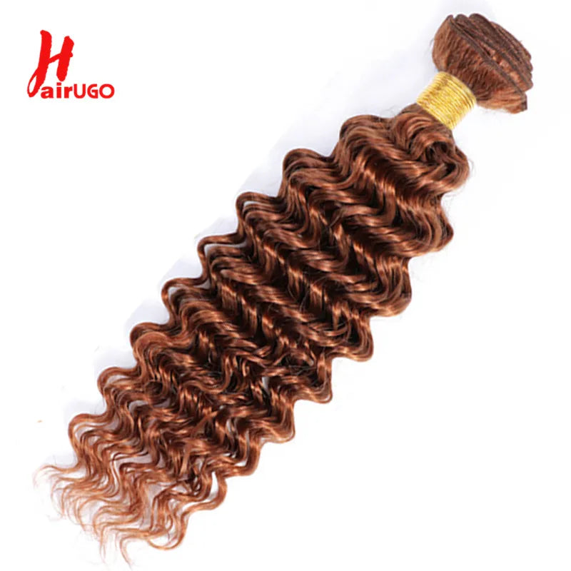 30# Straight Hair Weave Remy Brown 1/2/3 Straight Human Hair Bundles HairUGo Human Hair Extensions Hair Weaving Wholesale Price