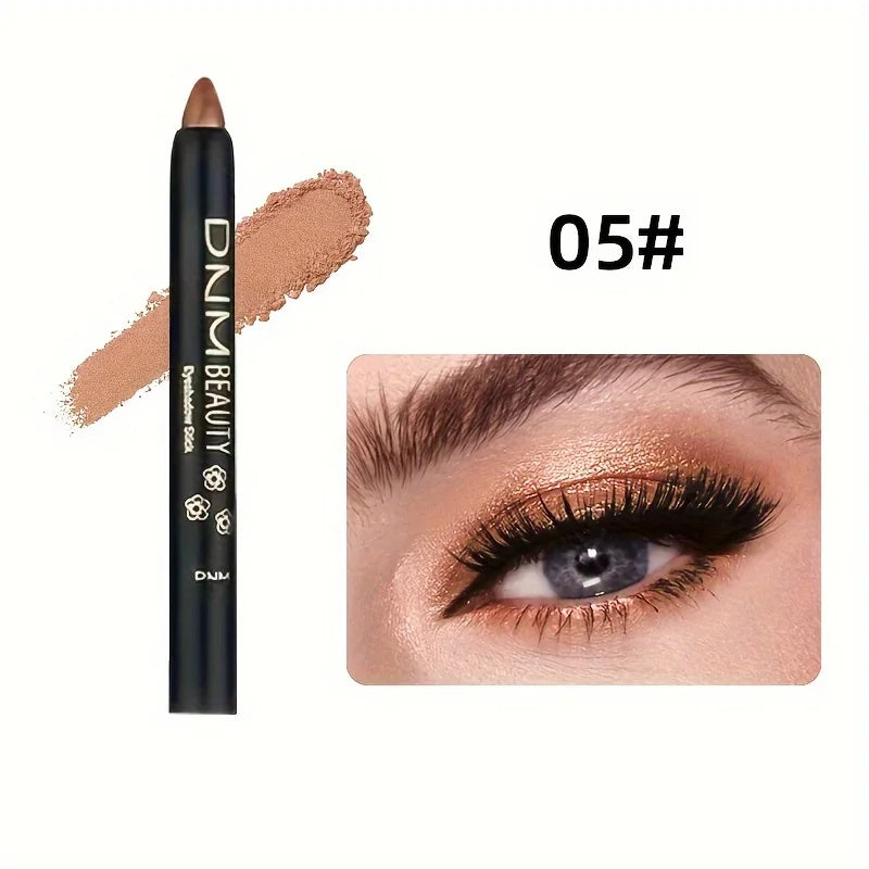 Shimmery Monochrome Eyeshadow Pencil - Waterproof, LongLasting Eye Makeup in Black, Blue, Pink, Purple, Fair - 9 ColorGlitter Ey