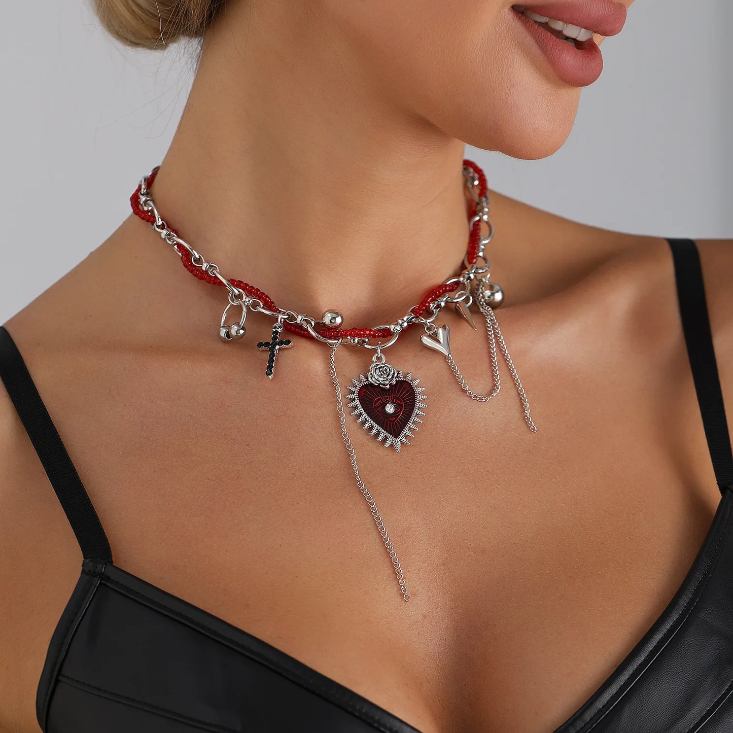 Geometric Multi Star Charm Necklace Women's Luxury Fashion Spicy Girl Style Jewelry Accessories