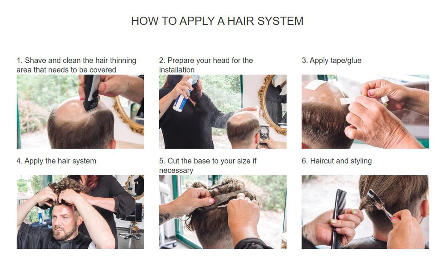 BIO /Full Skin PU Human Hair Men Toupee Blonde Colored 13" Long Straight Human Hair Wigs For Men Replacement Systems Hair Piece