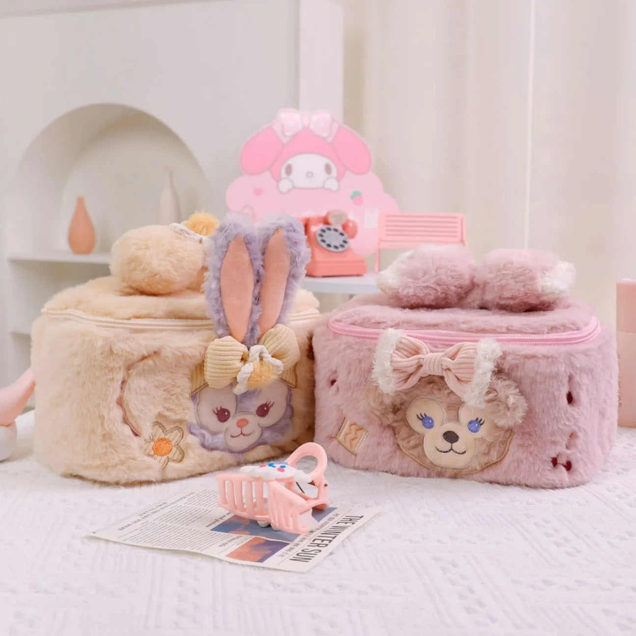 New Cute Cartoon Makeup Bag with Large Capacity for Travel Portable Makeup Storage Handbag High Beauty Gift Holiday gifts Bag