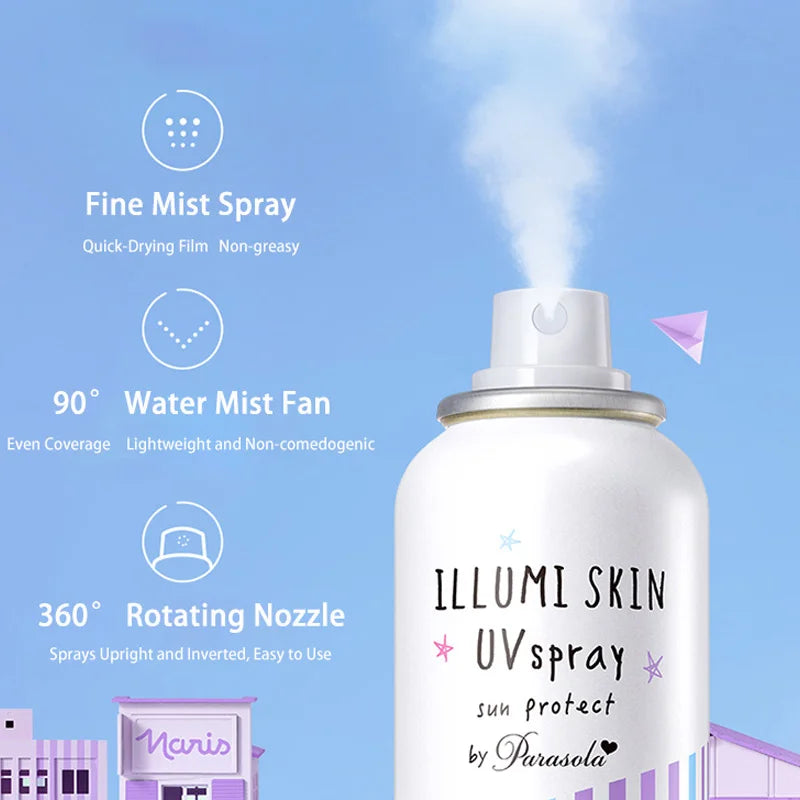 Naris Sunscreen Purple Spray Cream Anti-Uv Face and Whole Body Refreshing Brightening Color Difference
