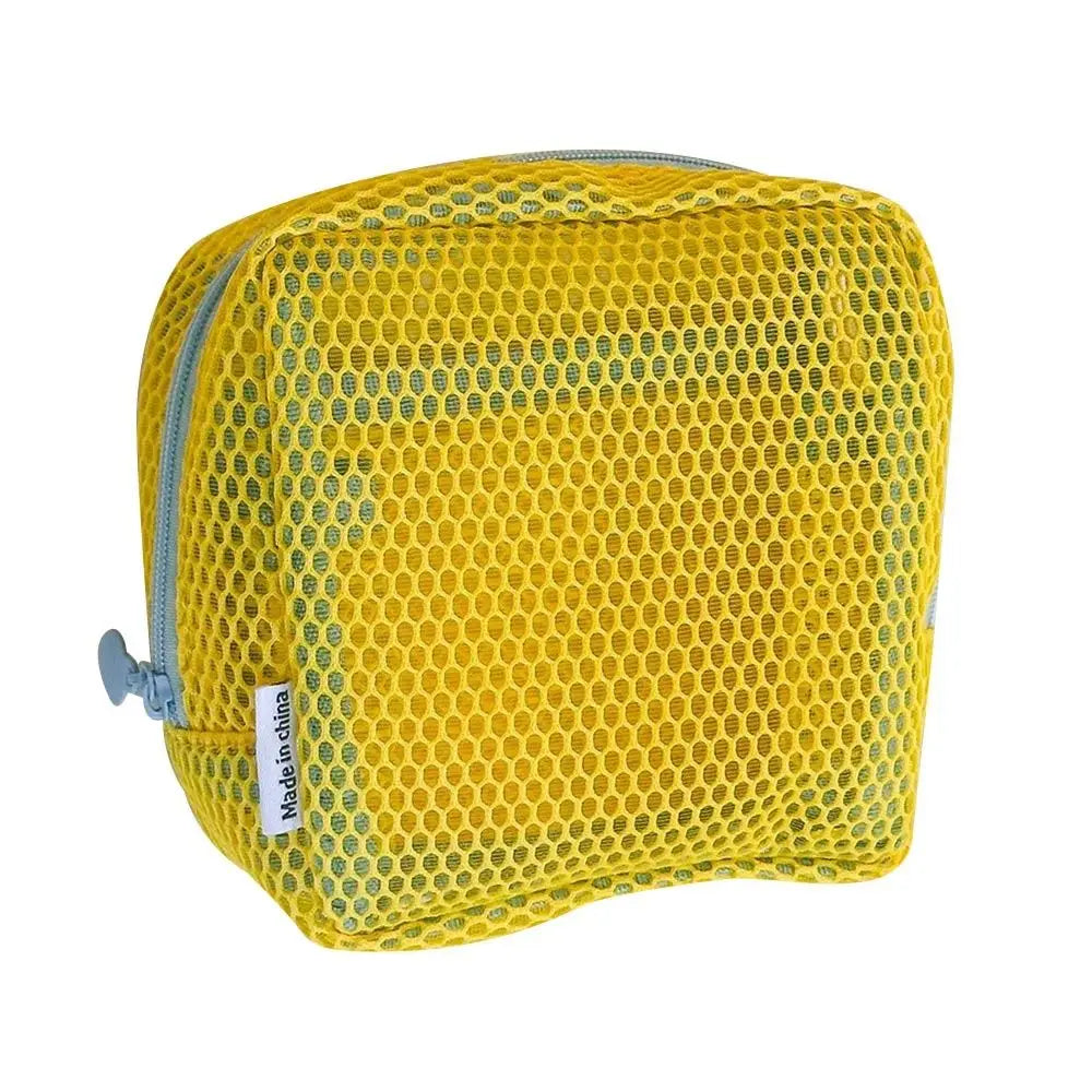 Durable Dopamine Color Storage Bag Candy Color Large Capacity Mesh Cosmetic Bag Toiletry Travel Storage Pouch