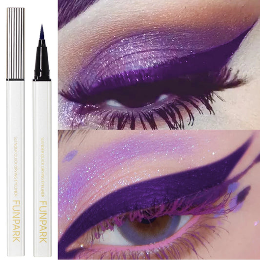 1PC New Purple Fine Liquid Eyeliner Long Lasting Eye Pen Waterproof Quick-drying Korean Makeup Products Beauty Matte Eye Pen