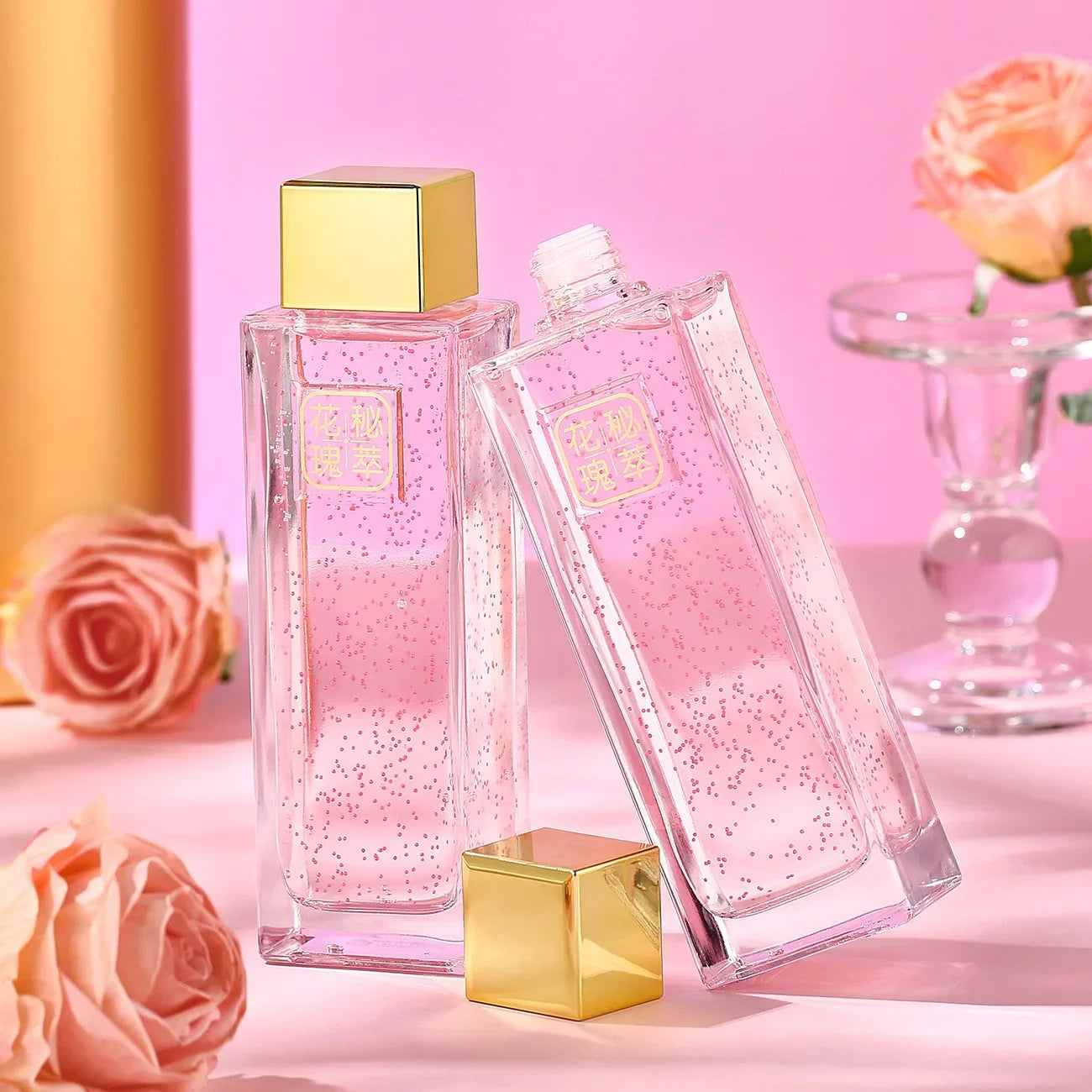 Rose Flower Secret Makeup Face Serum Activating Skin Essence Moisturizing Shrink Pores Facial Serum Beauty Skin Care Products